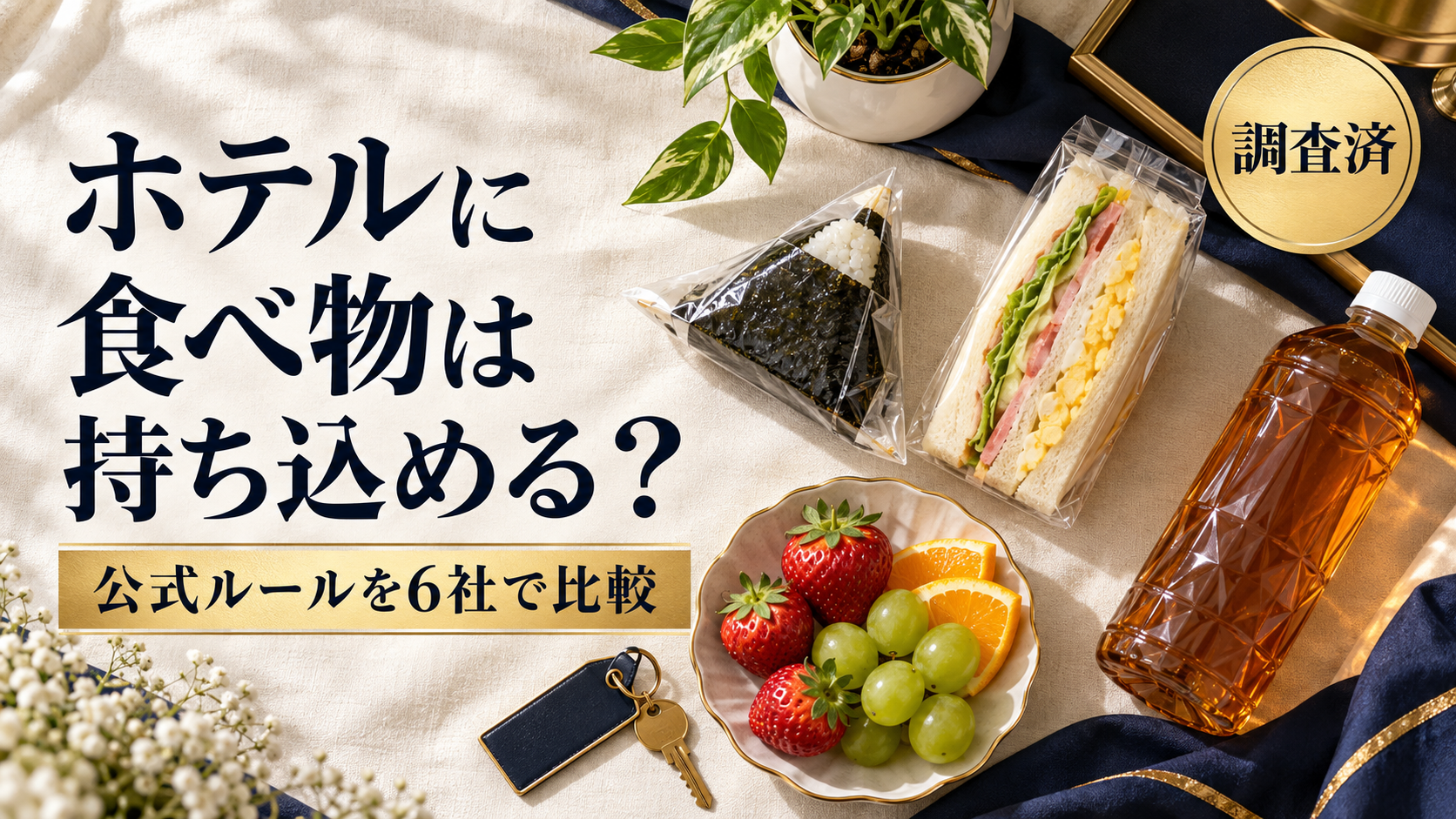 ホテルに食べ物は持ち込める？ホテル・旅館6社のルールと部屋食のコツ
