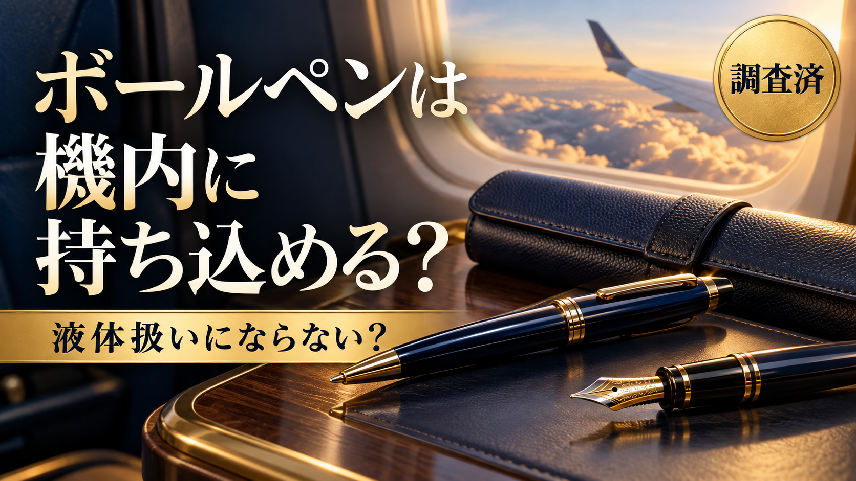 ボールペンは機内に持ち込める？液体扱いにならない根拠と文房具の注意