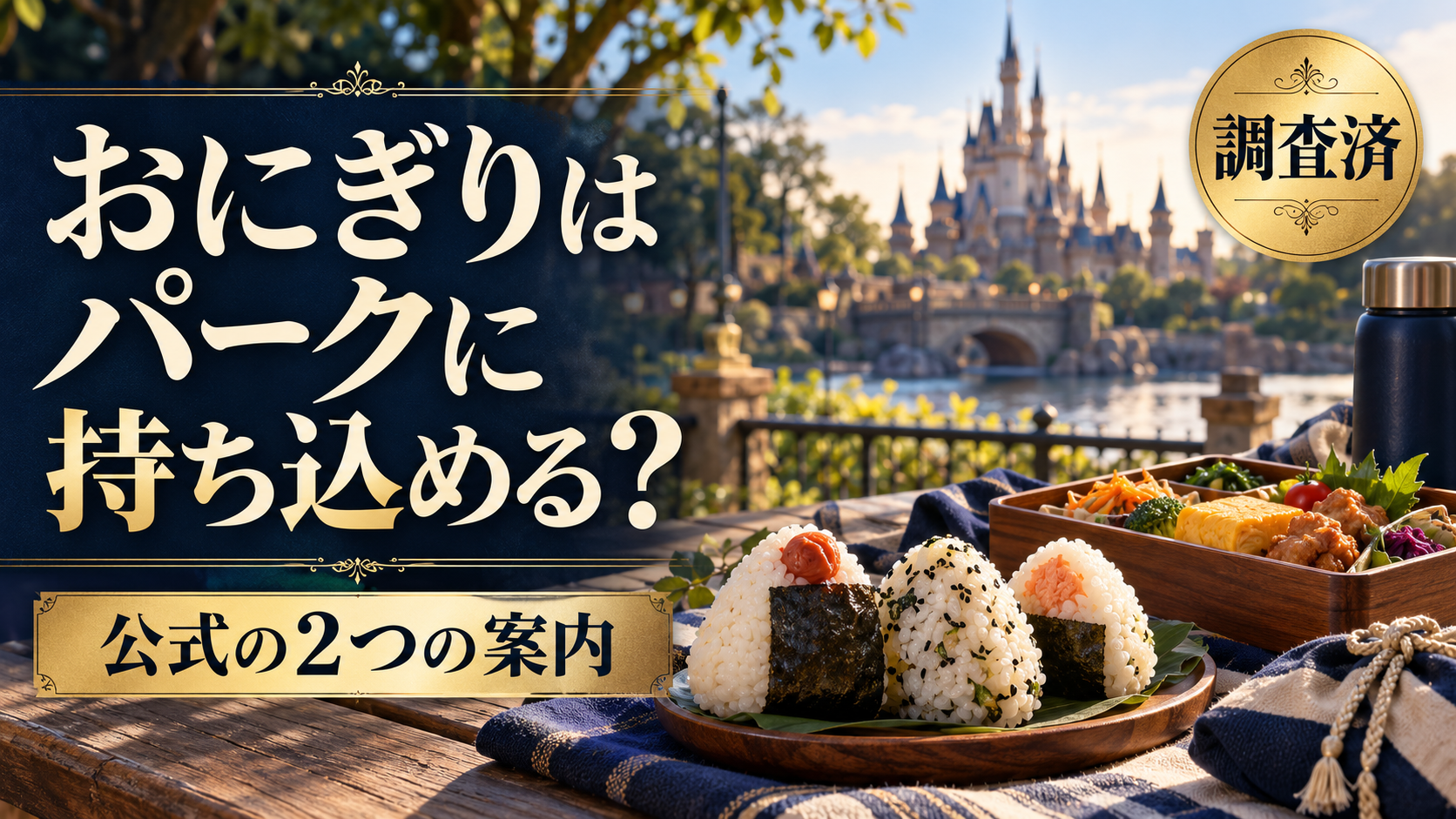 ディズニーにおにぎりは持ち込める？公式の2つの案内とピクニックエリア