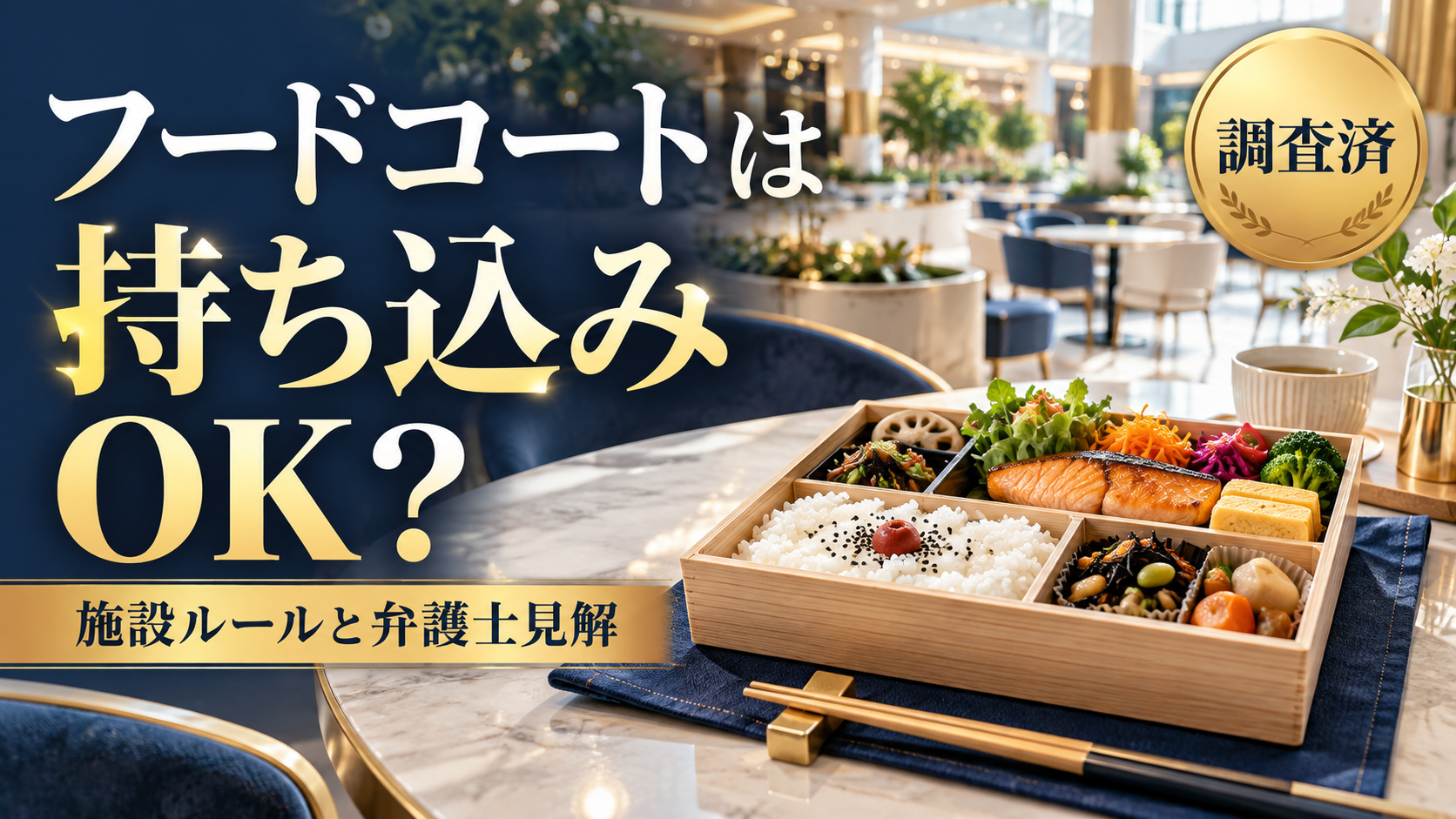 フードコートに持ち込みはOK？施設ルールの例と弁護士の見解