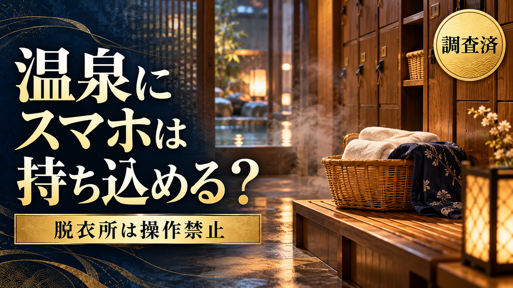温泉にスマホは持ち込める？脱衣所・浴室は操作禁止の公式ルール